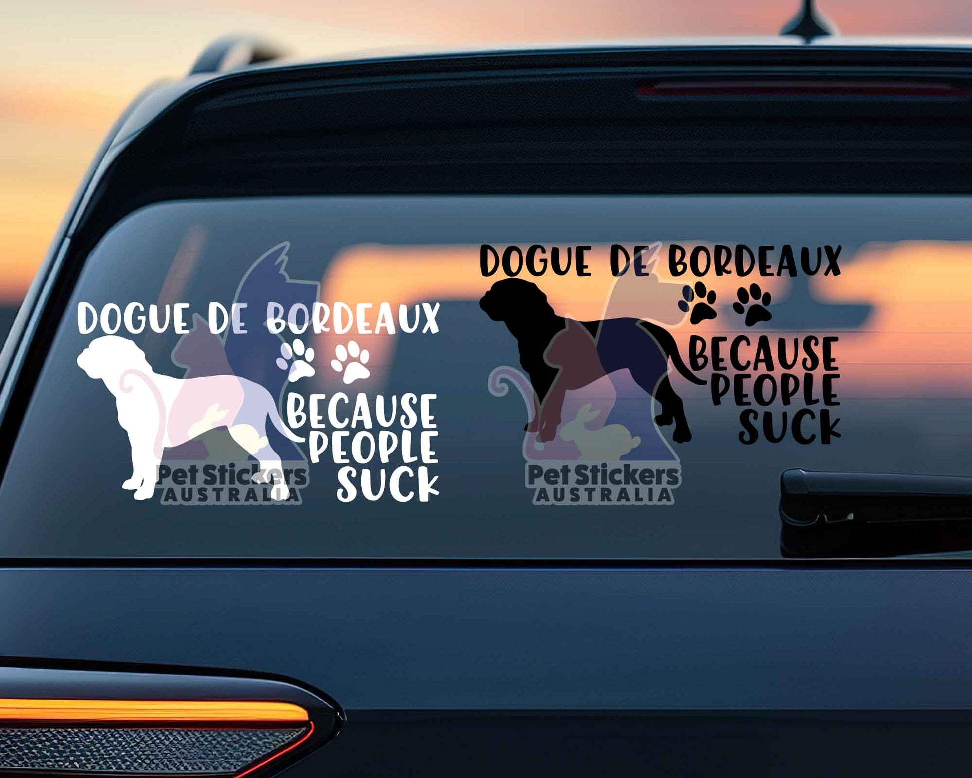 Dogue de Bordeaux Because People Suck™ Sticker