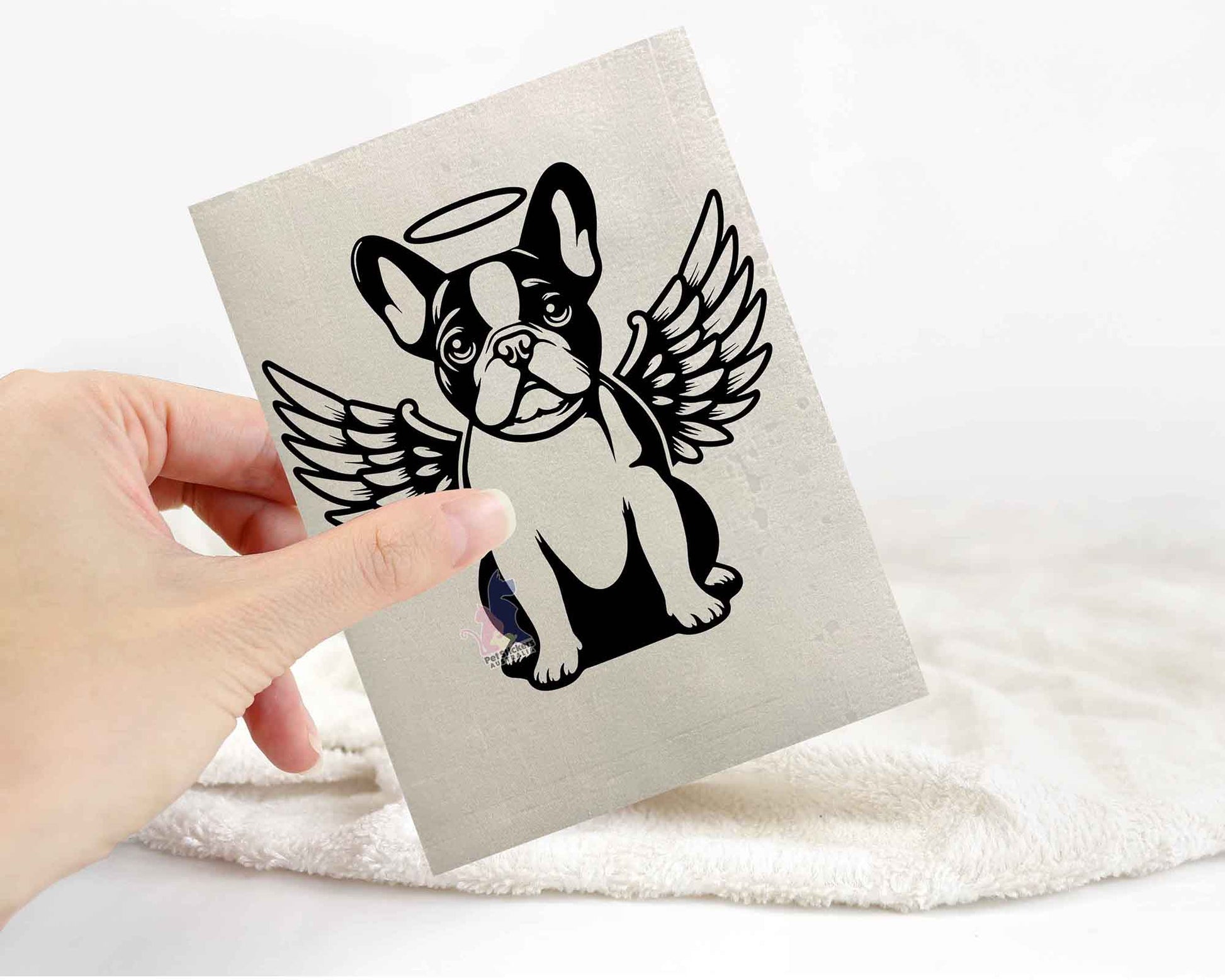 French Bulldog Angel Wings Sticker