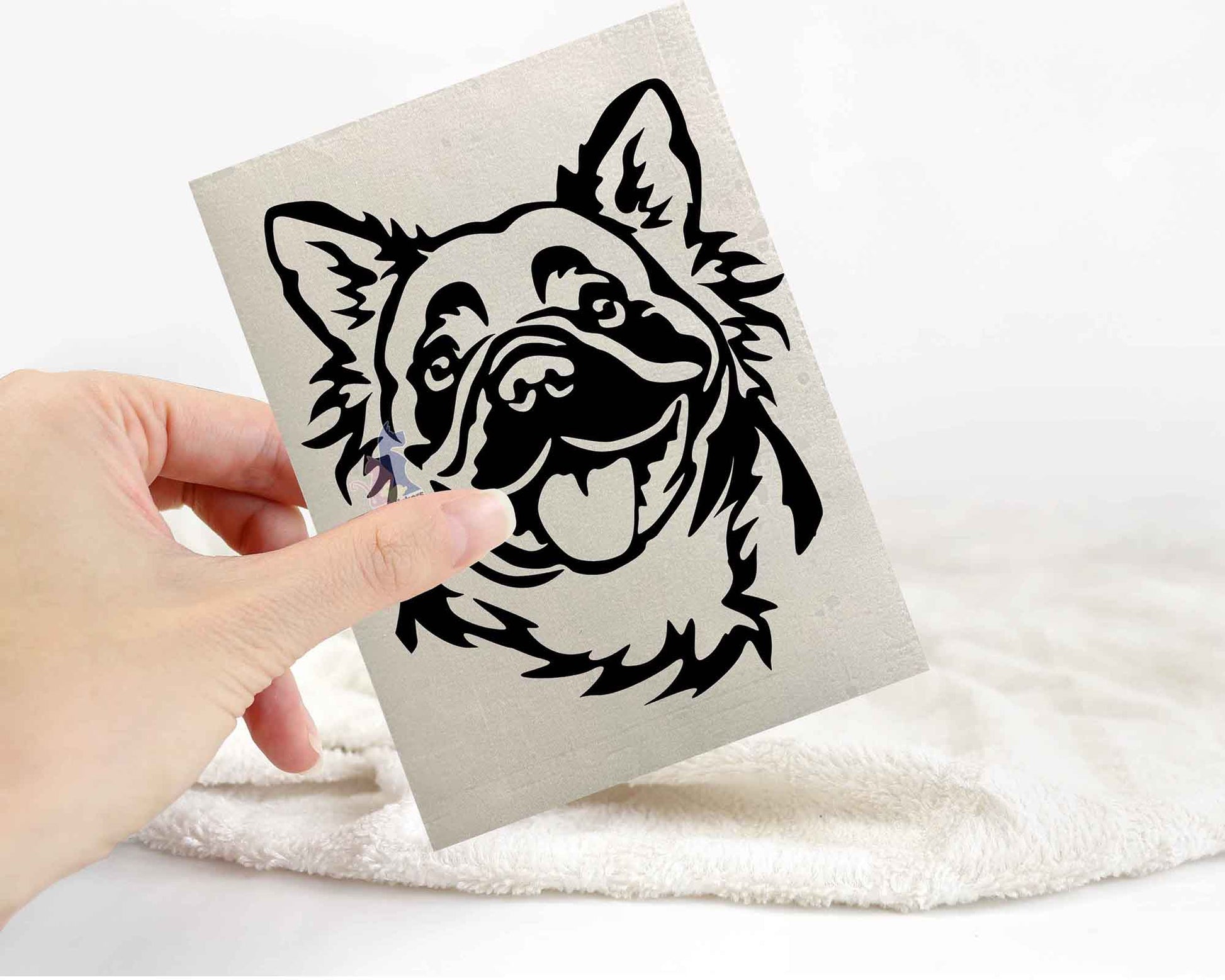 Fluffy French Bulldog Sticker