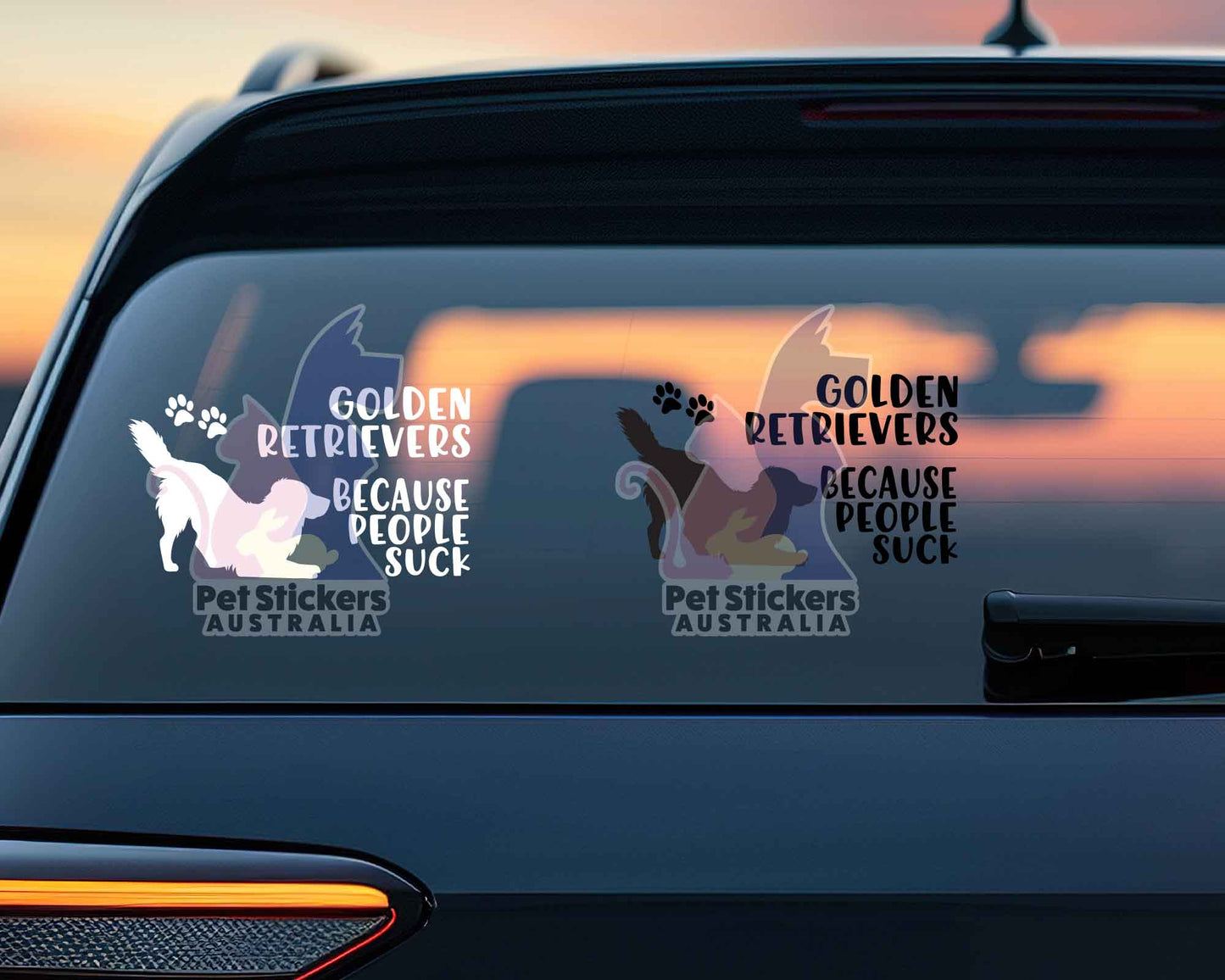 Golden Retrievers Because People Suck™ Sticker