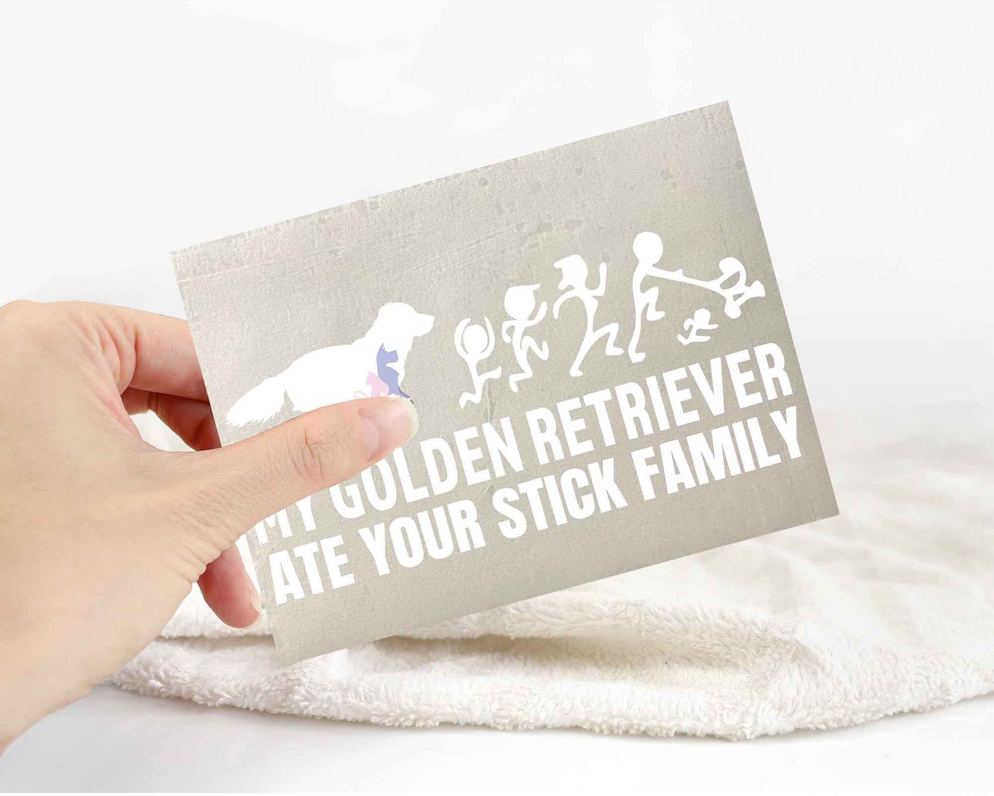 My Golden Retriever Ate Your Stick Family Sticker