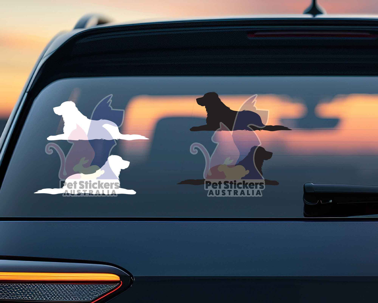 Golden Retriever Silhouette Stickers