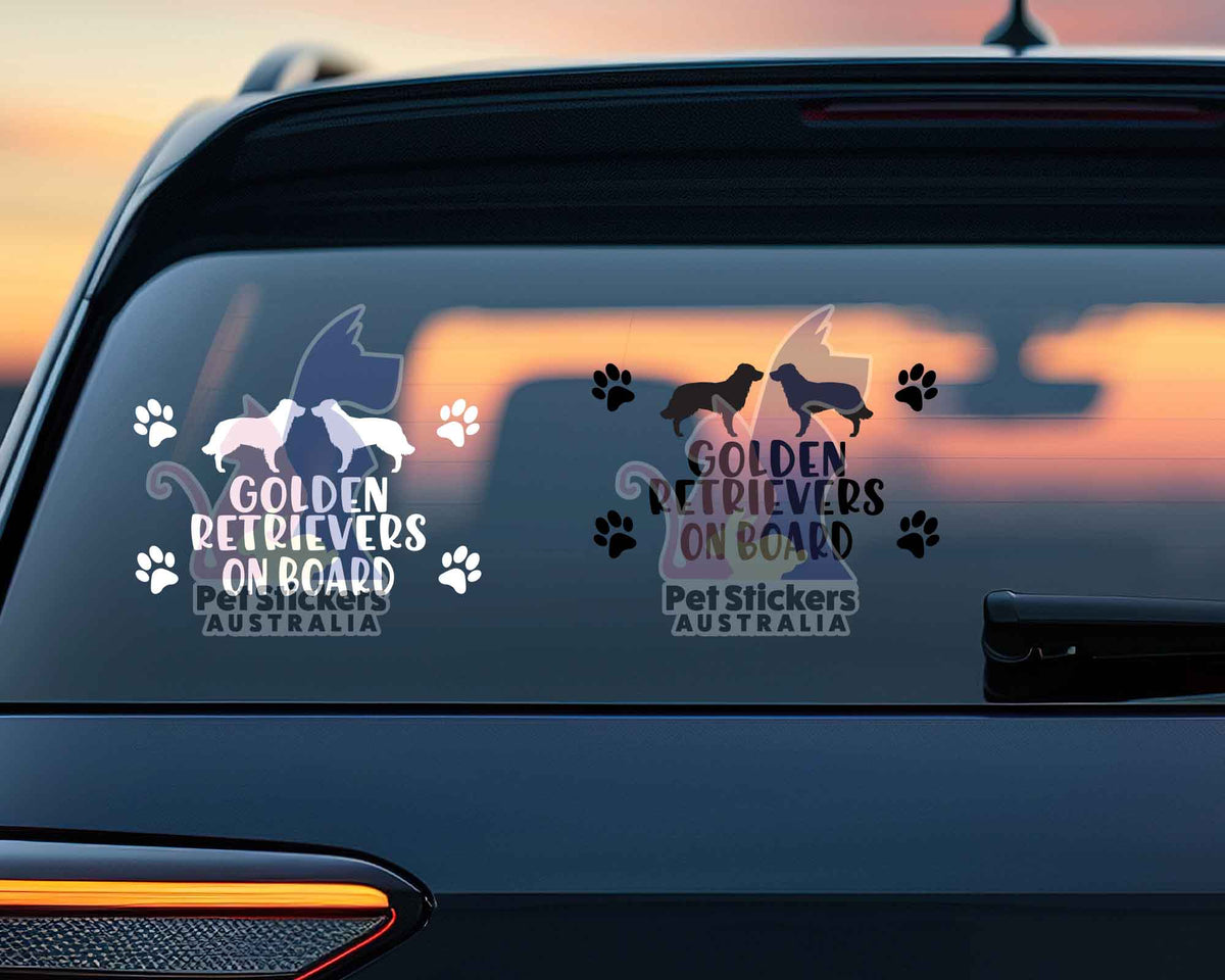 Golden Ririverer Sticker Golden Retriever Sticker | Dog Stickers For Cars Australia – Pet ...