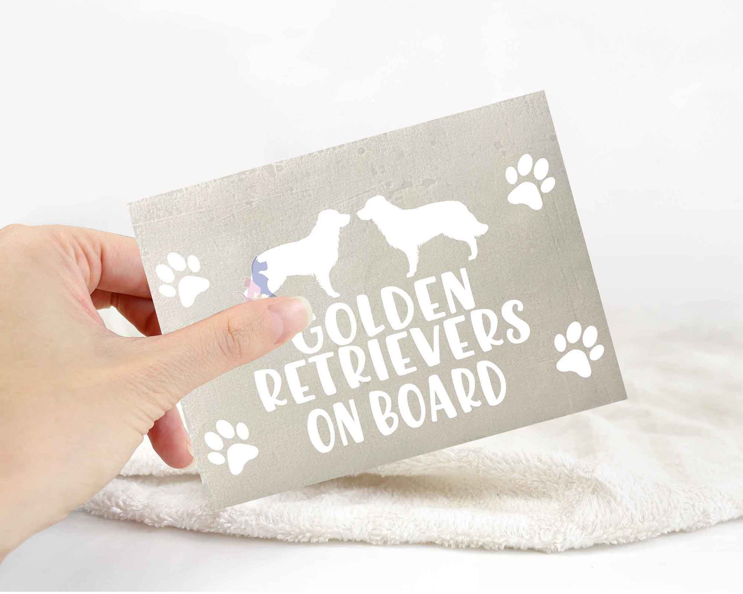 Golden Retrievers On Board Sticker