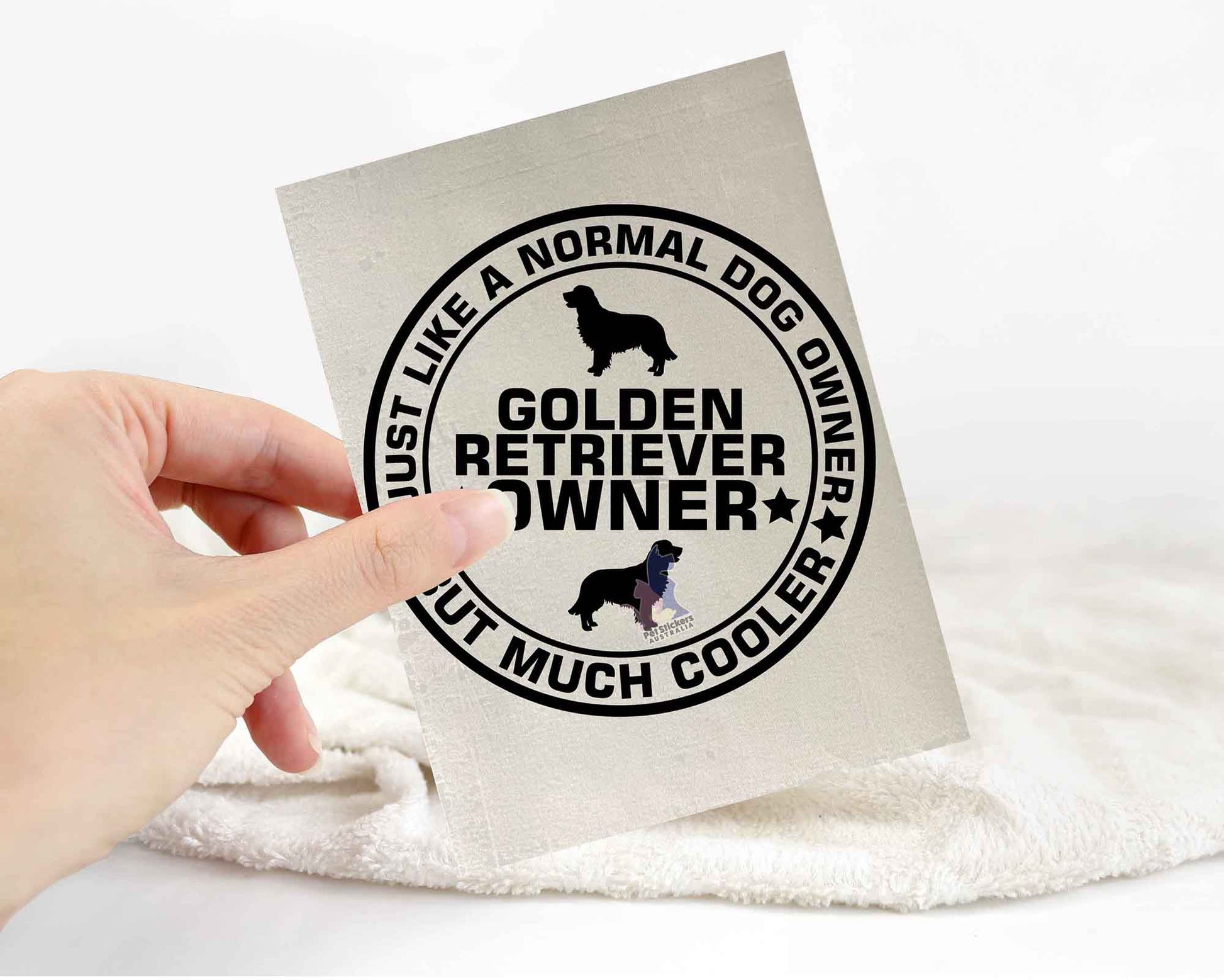 Golden Retriever Dog Owner But Cooler Sticker