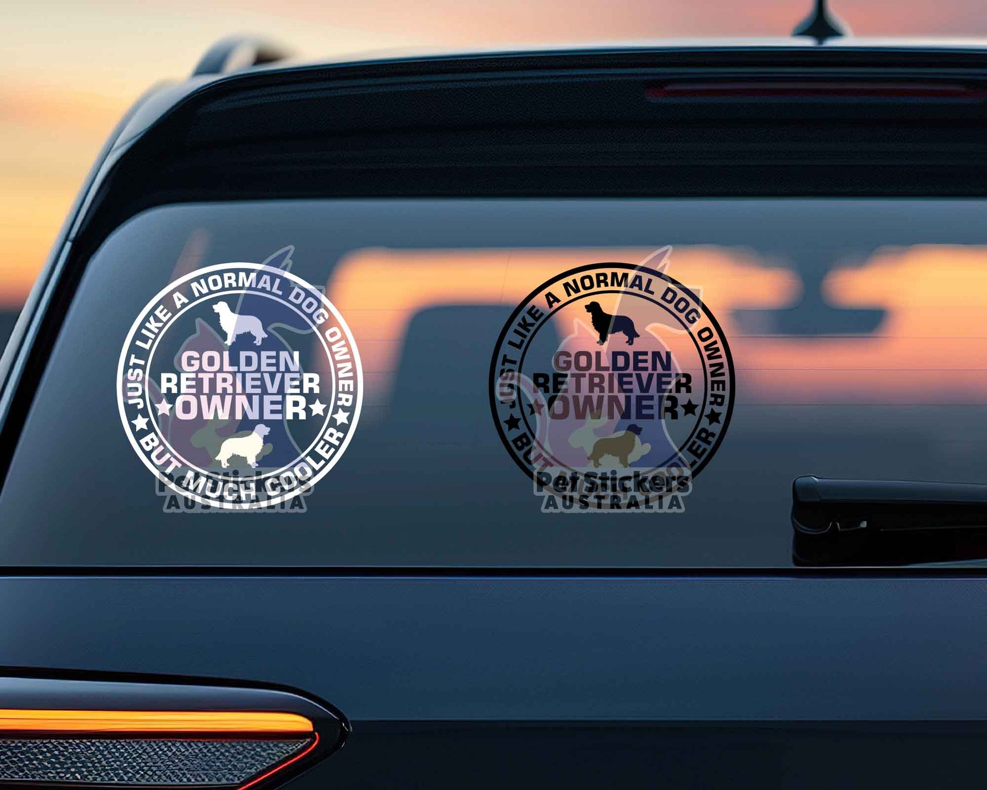 Golden Retriever Dog Owner But Cooler Sticker