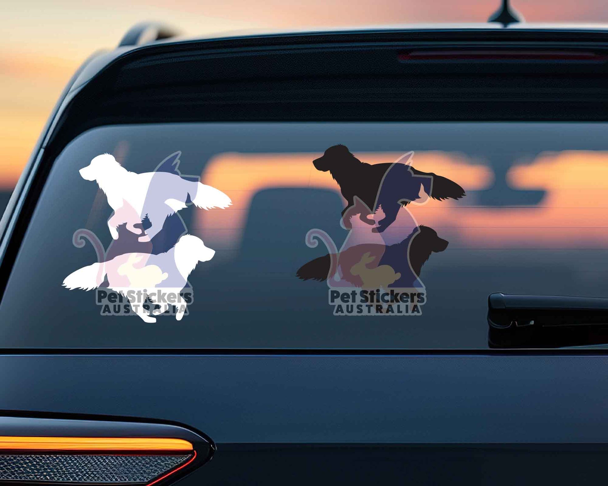 Golden Retriever Silhouette Stickers