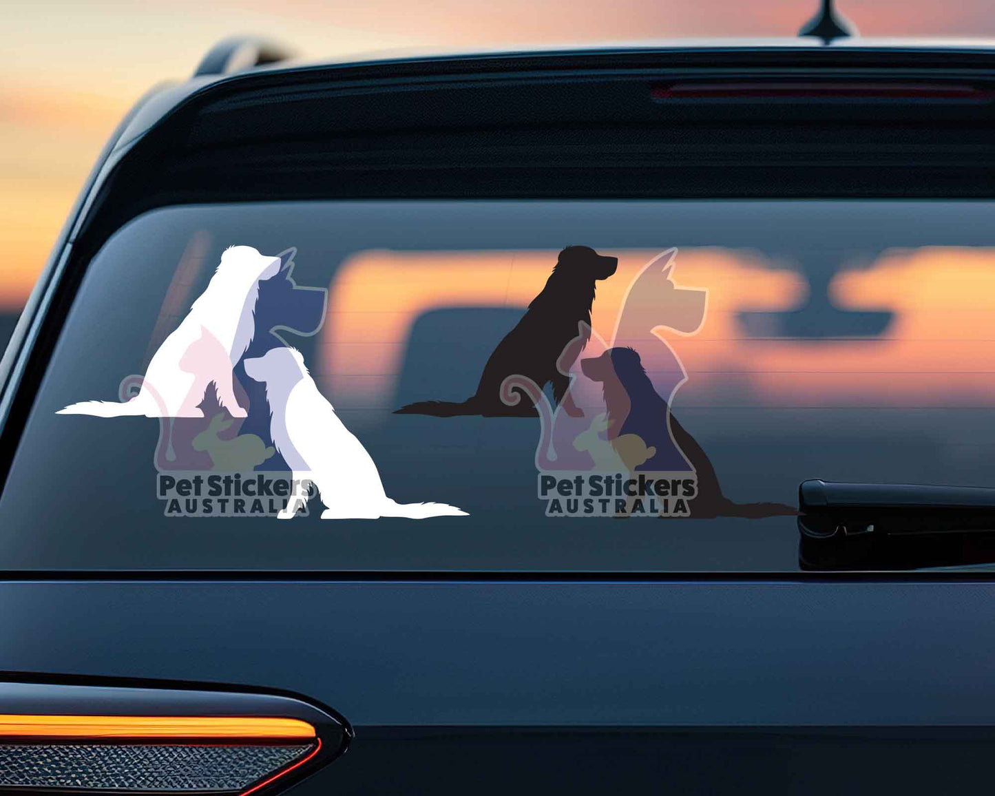 Golden Retriever Silhouette Stickers