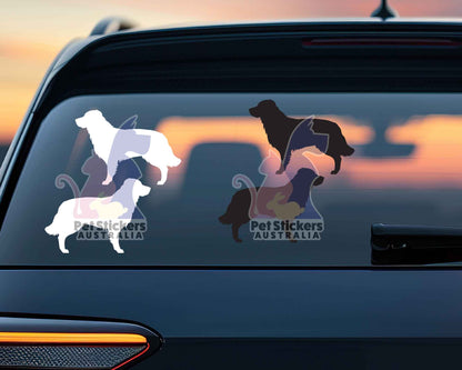 Golden Retriever Silhouette Stickers