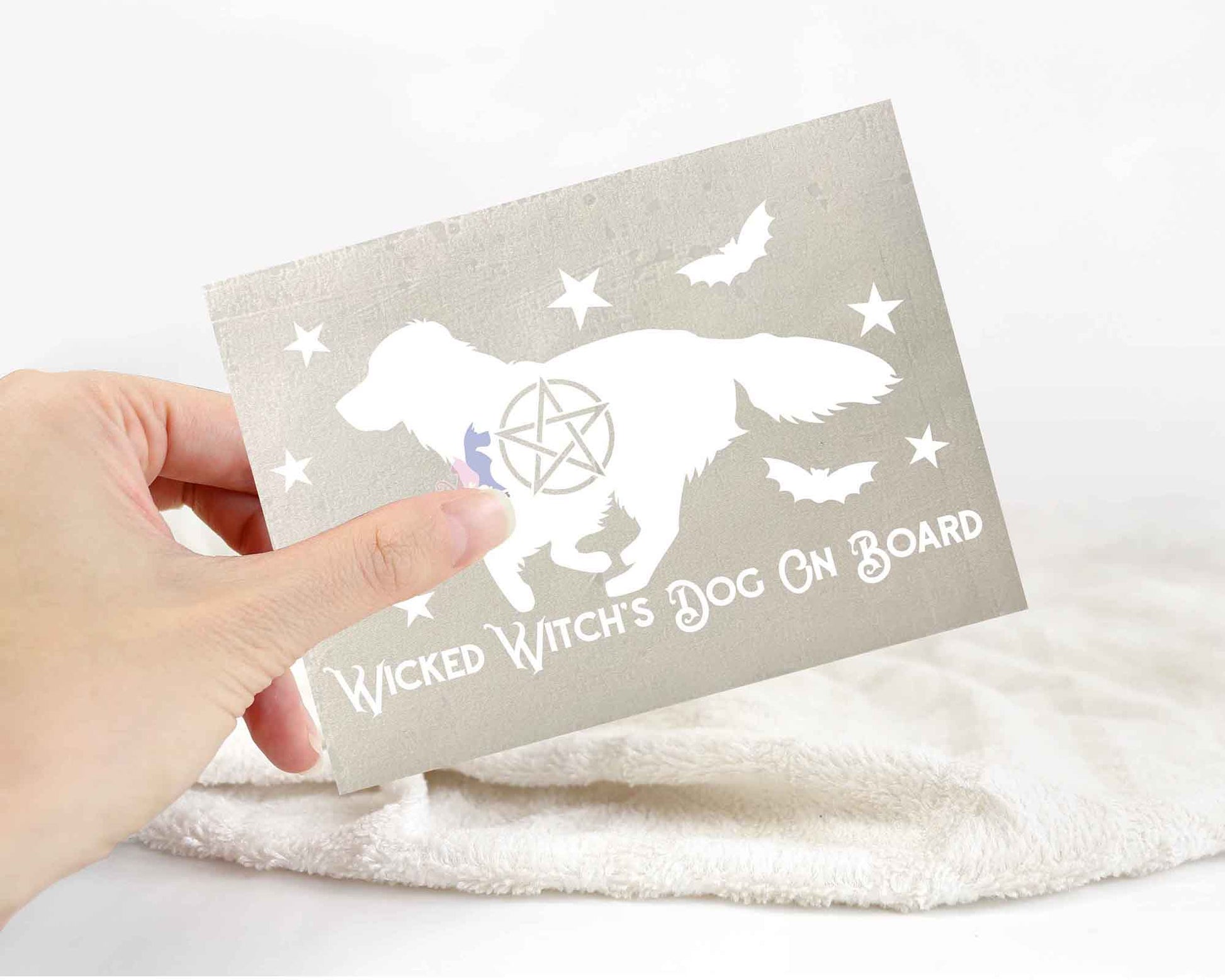 Wicked Witch's Dog On Board Golden Retriever Sticker