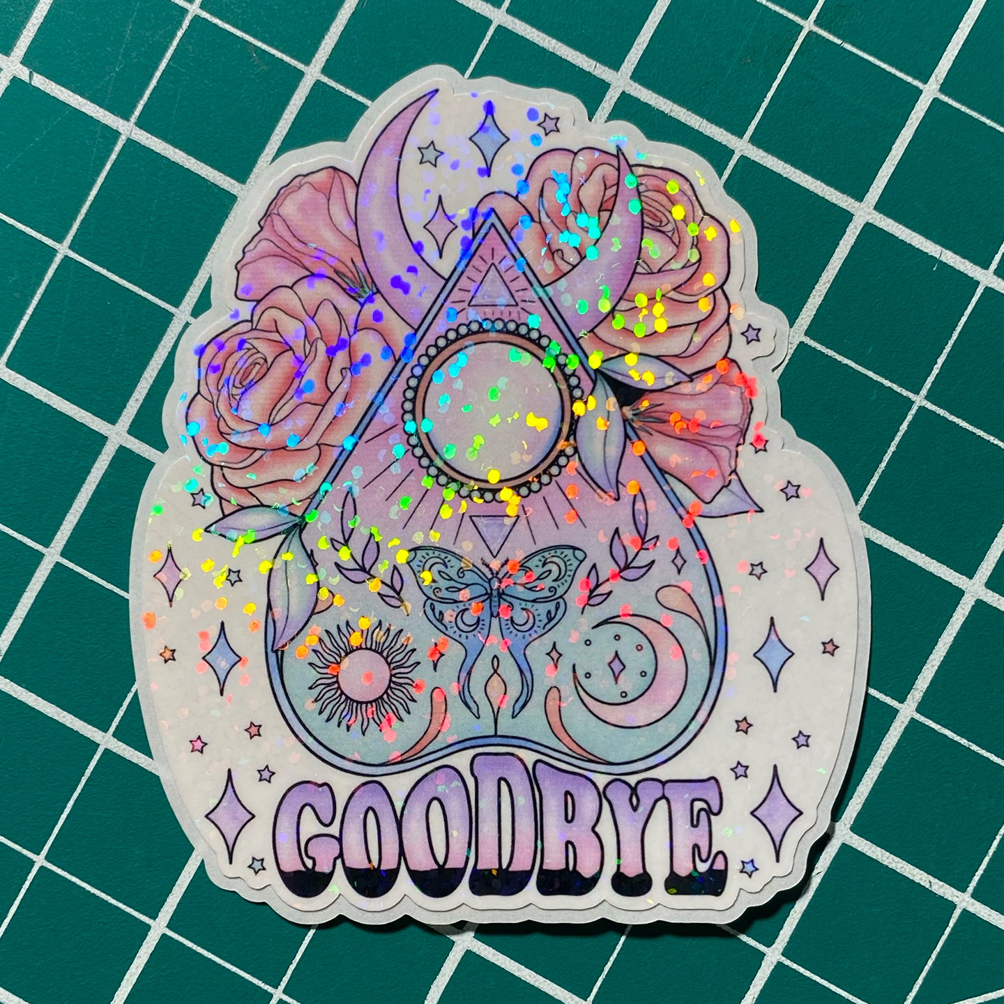 Ouija Planchette Goodbye Sticker