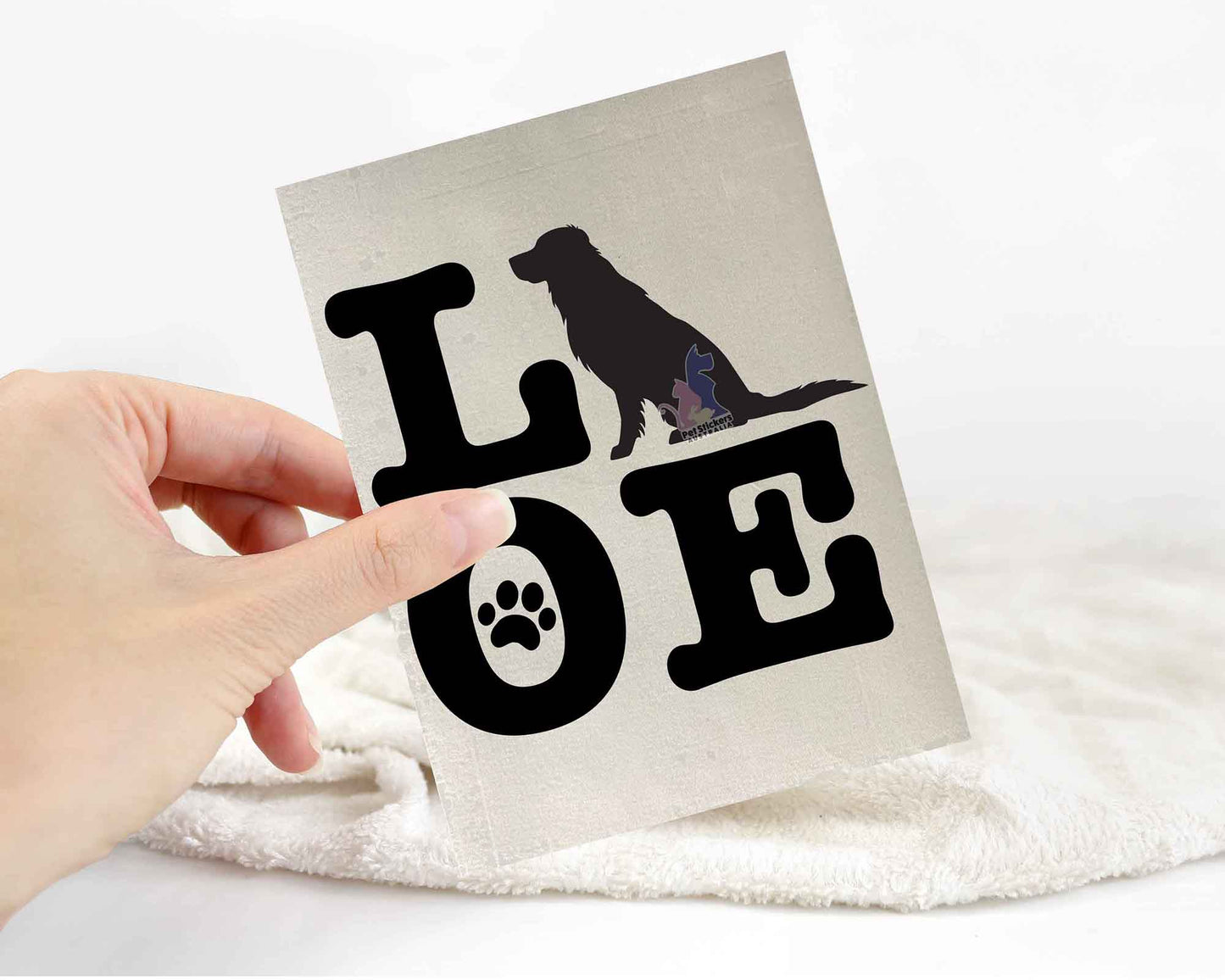 Golden Retriever Love Silhouette Sticker