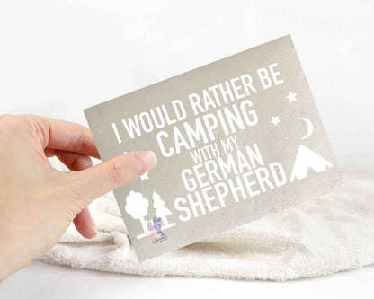 I Would Rather Be Camping With My German Shepherd Sticker