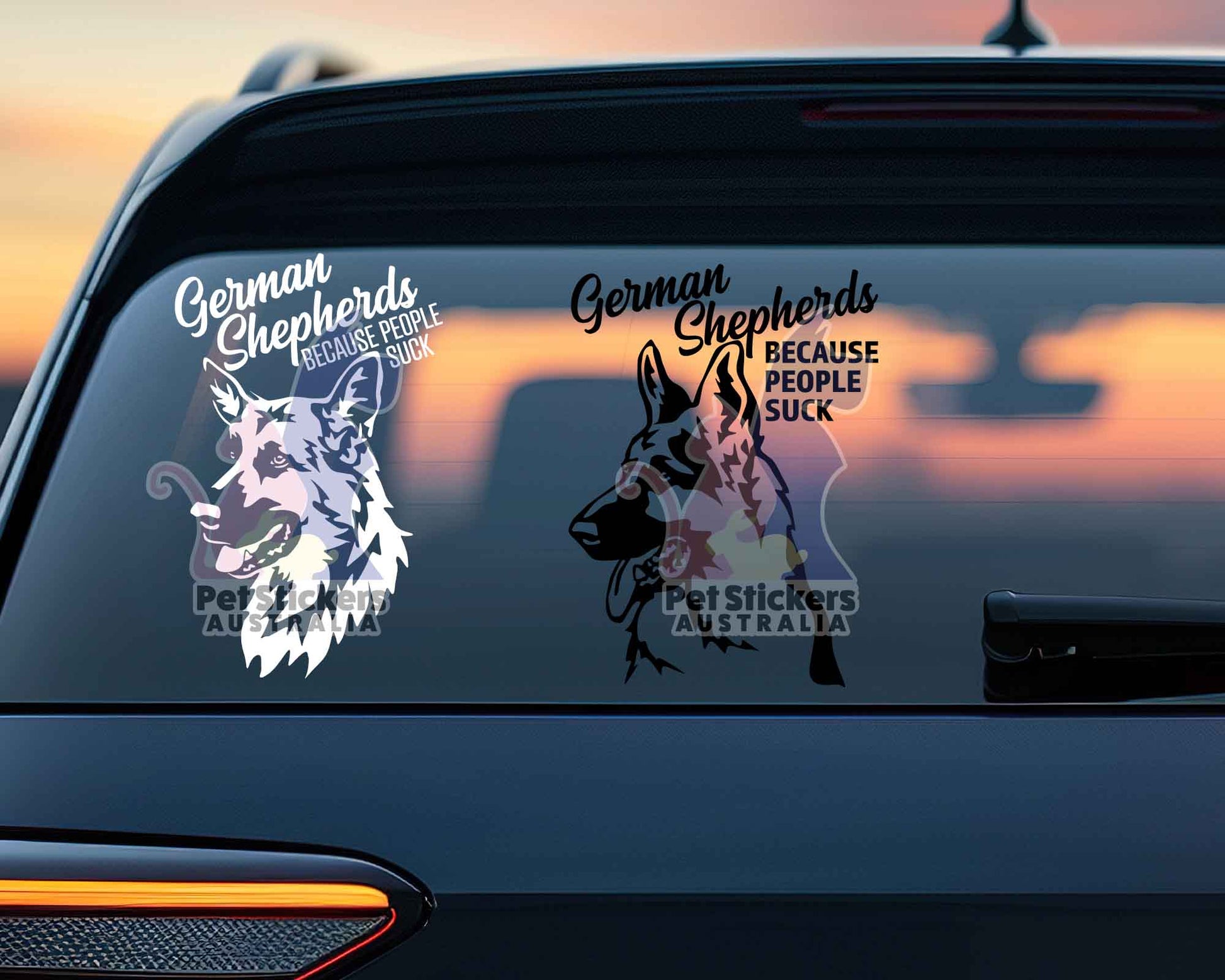 German Shepherds Because People Suck Sticker