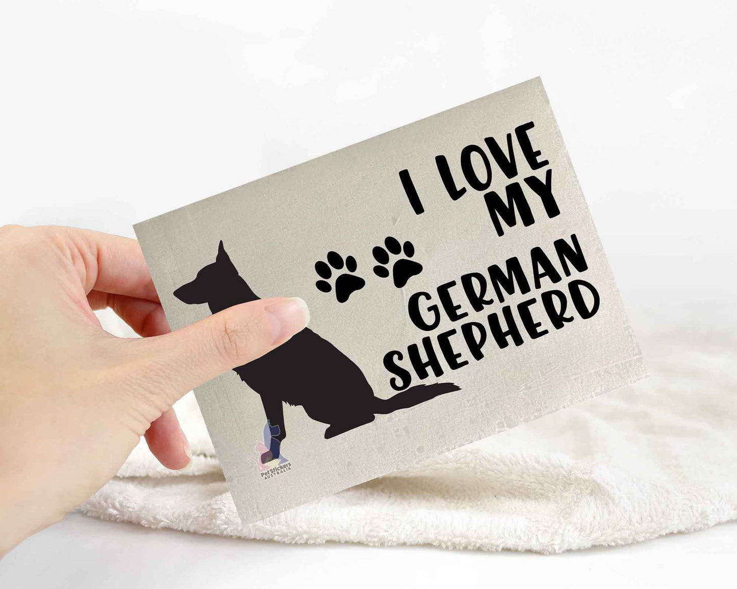 I Love My German Shepherd Sticker