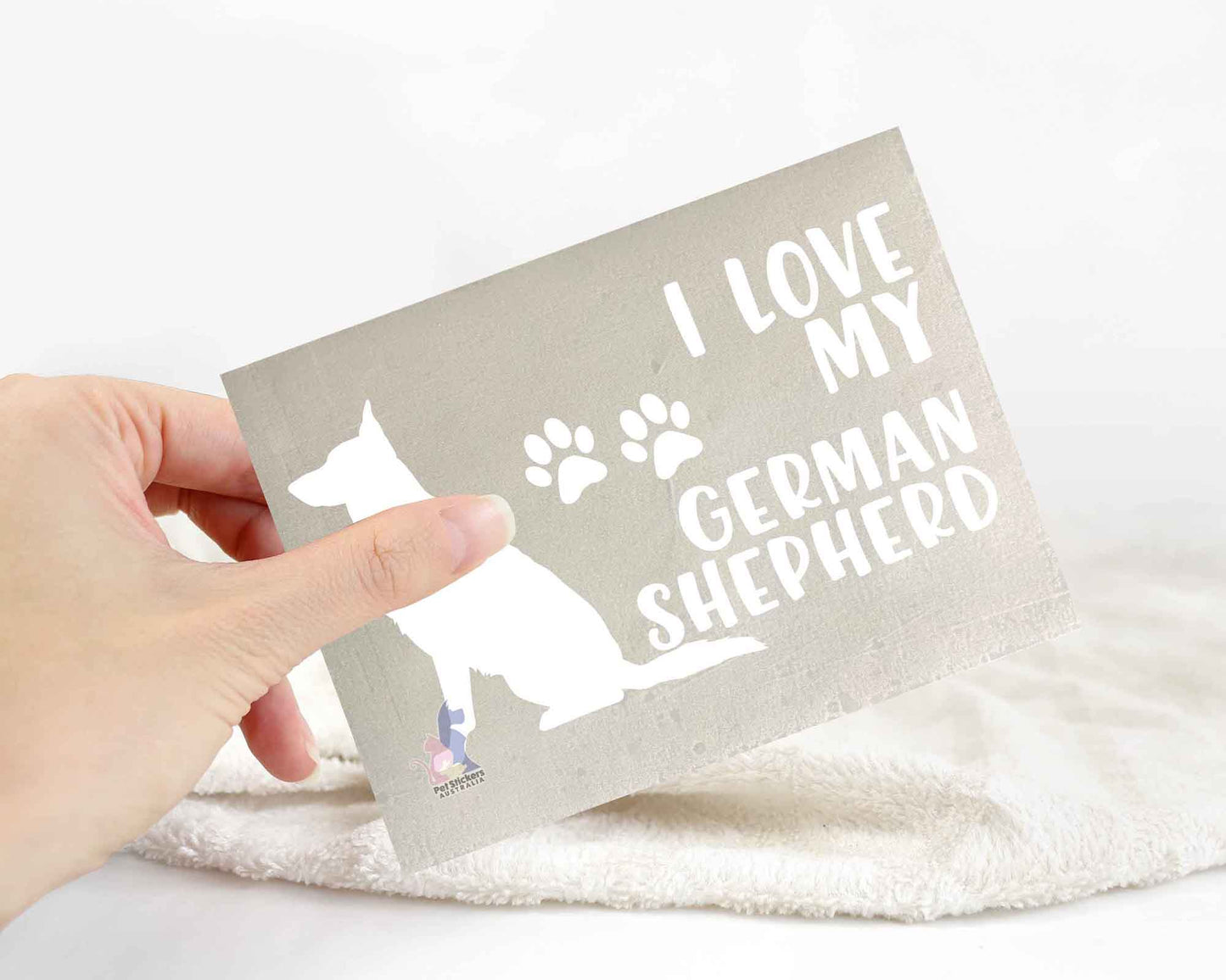 I Love My German Shepherd Sticker