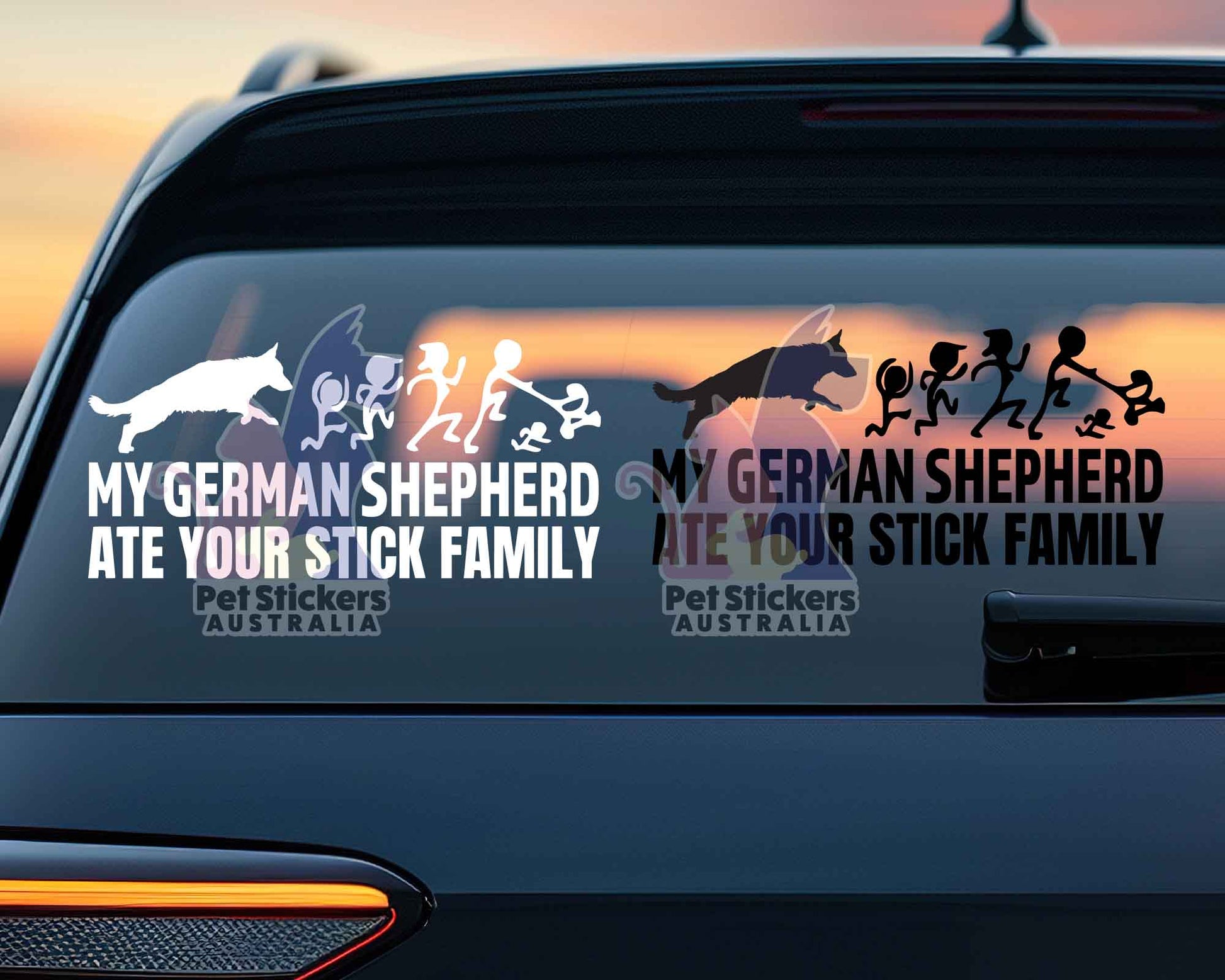 My German Shepherd Ate Your Stick Family Sticker