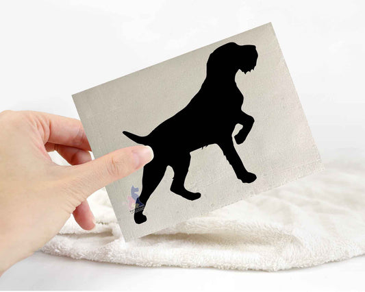 German Wirehaired Pointer Silhouette Stickers