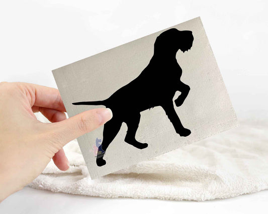 German Wirehaired Pointer Silhouette Stickers