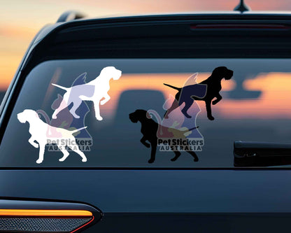 German Wirehaired Pointer Silhouette Stickers