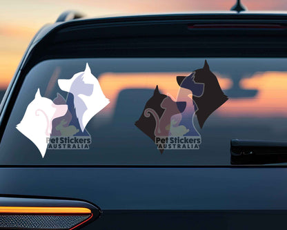 Siberian Husky Silhouette Stickers