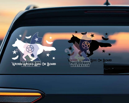 Wicked Witch's Dog On Board Husky Sticker