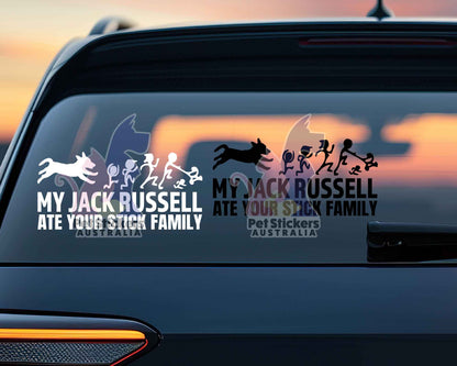 My Jack Russell Ate Your Stick Family Sticker