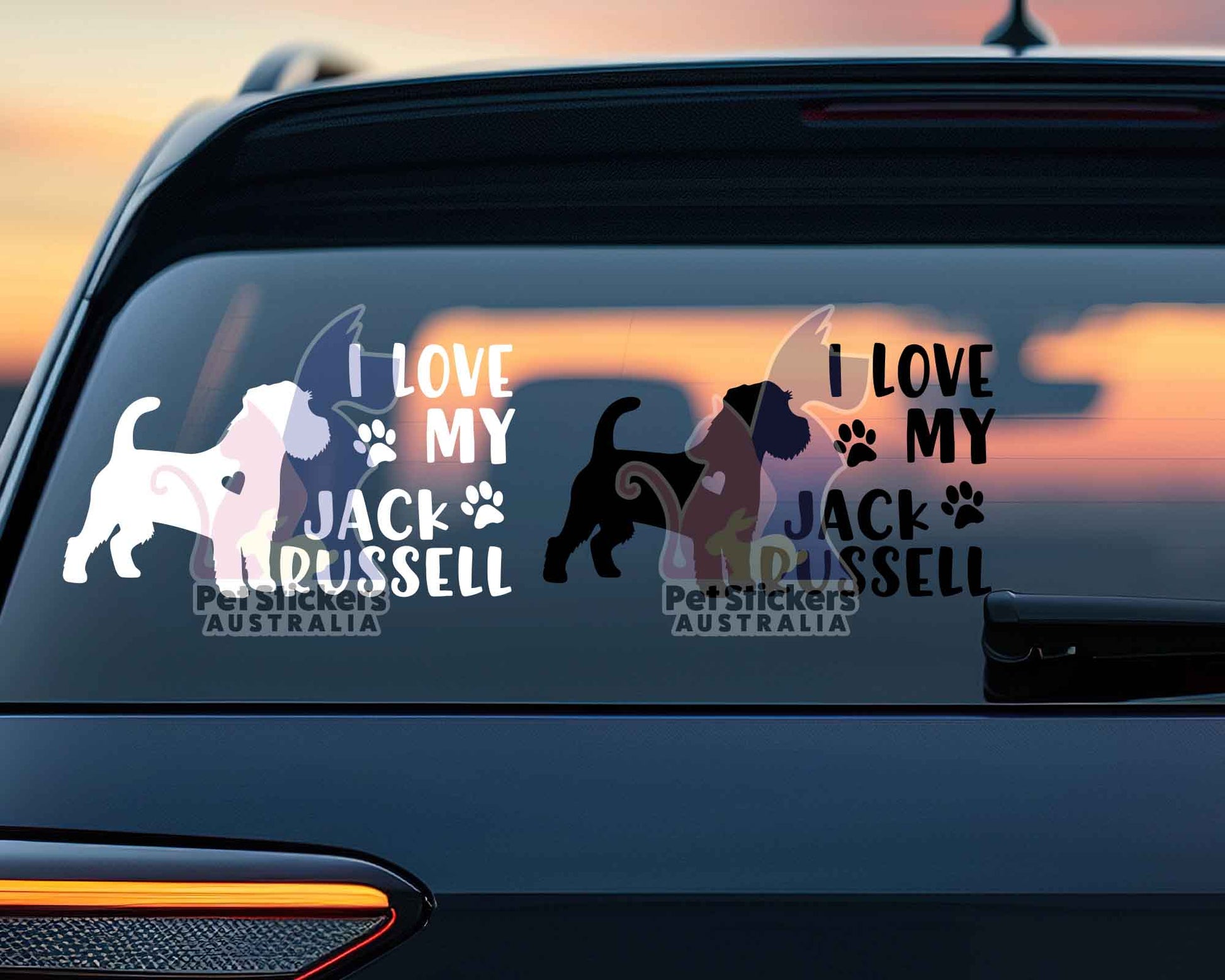 I Love My Jack Russell Sticker