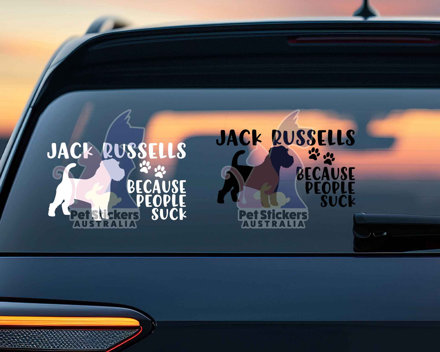 Jack Russells Because People Suck™ Sticker