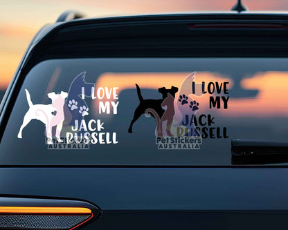 I Love My Jack Russell Sticker