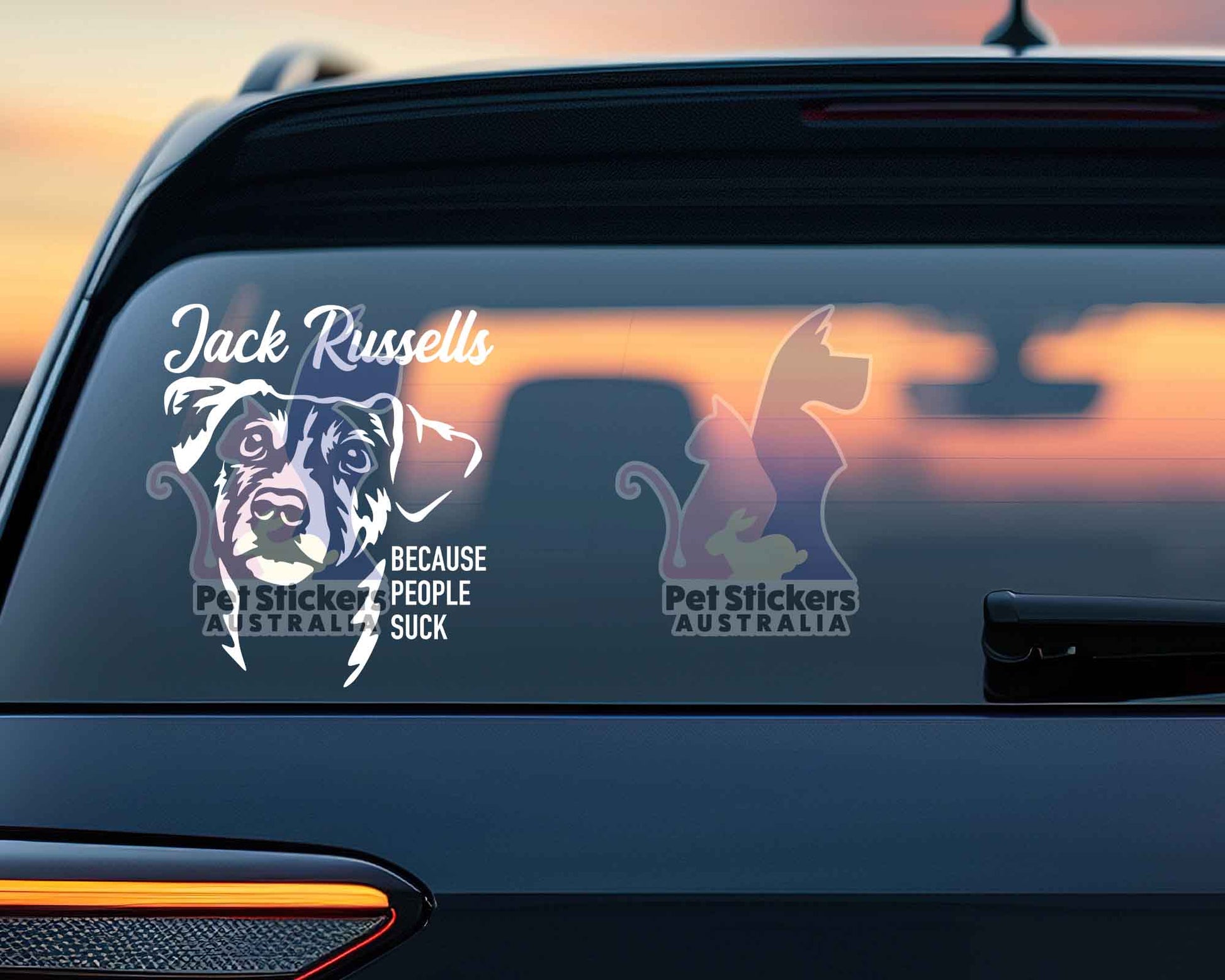 Jack Russells Because People Suck™ Sticker