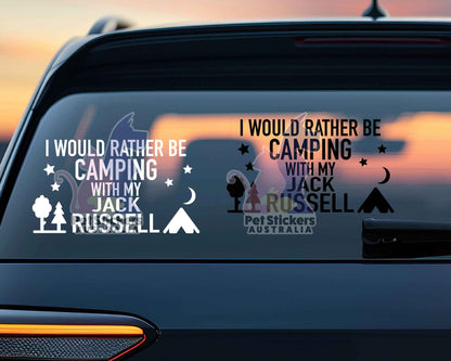 Camping With My Jack Russell Sticker