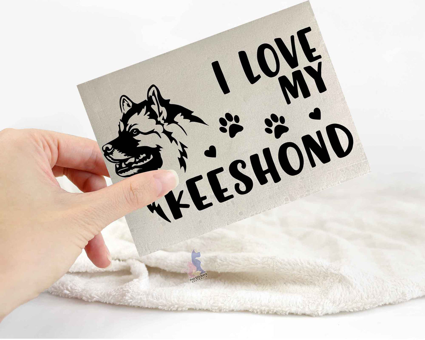 I Love My Keeshond Sticker