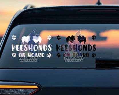 Keeshonds On Board Sticker