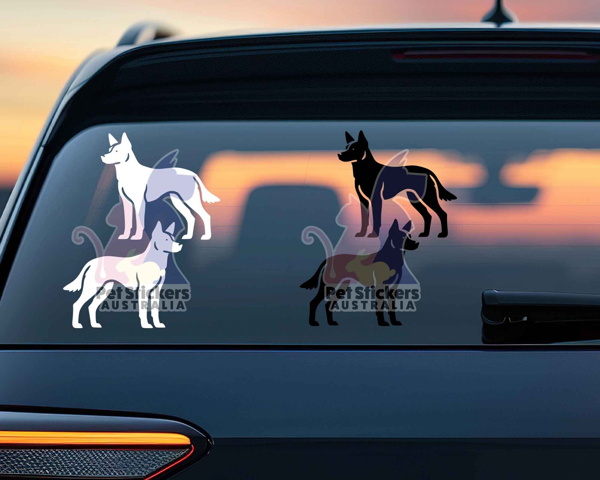 Kelpie Silhouette Stickers