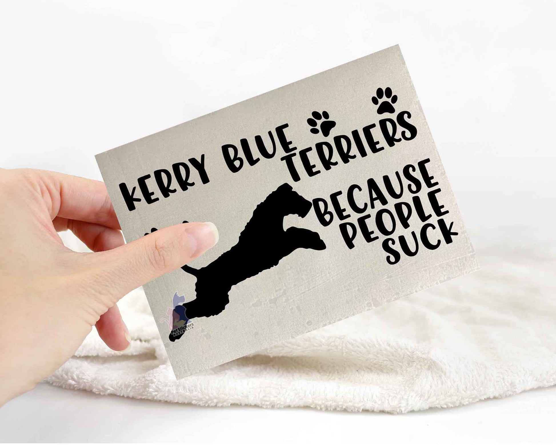 Kerry Blue Terriers Because People Suck™ Sticker