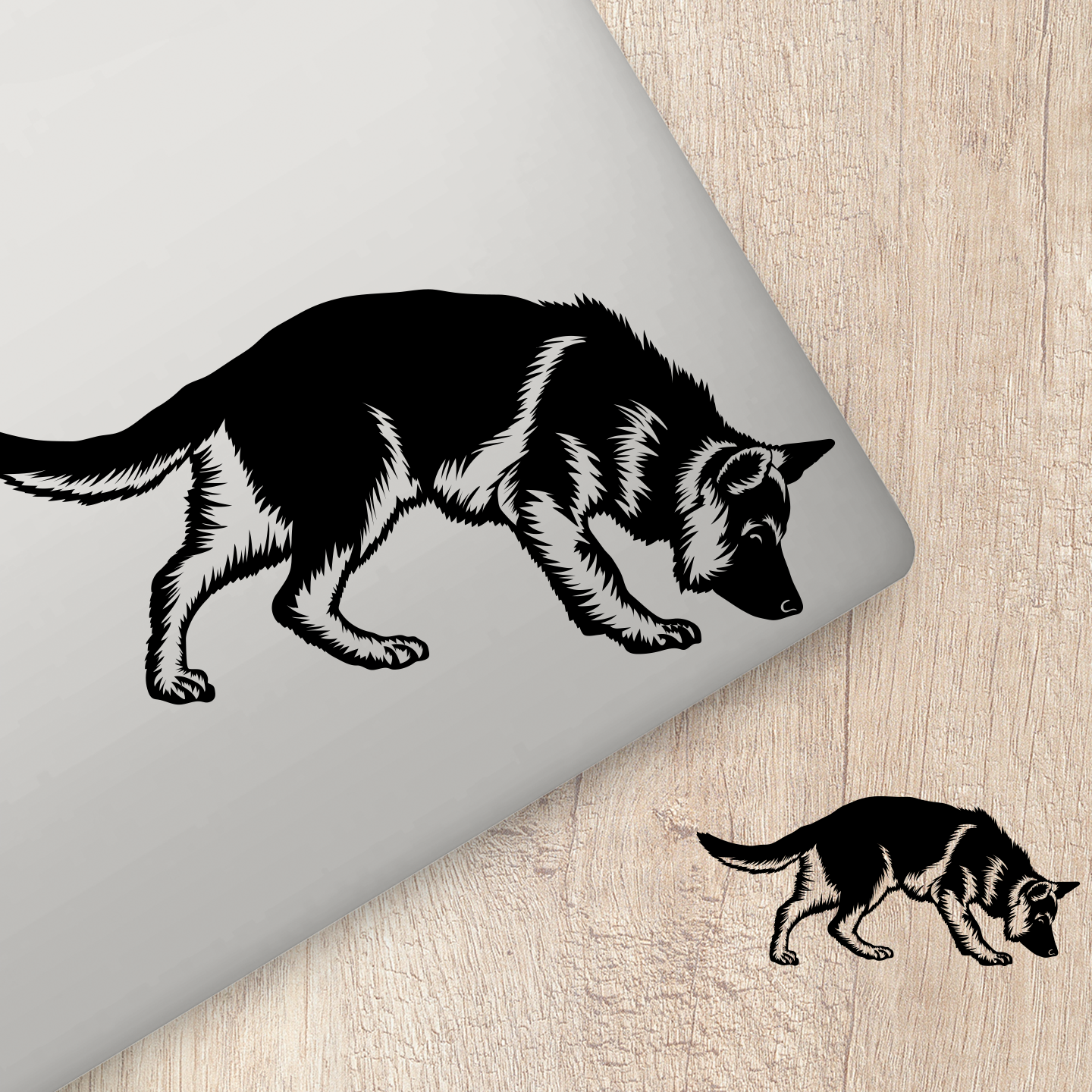 German Shepherd Sniffing Sticker