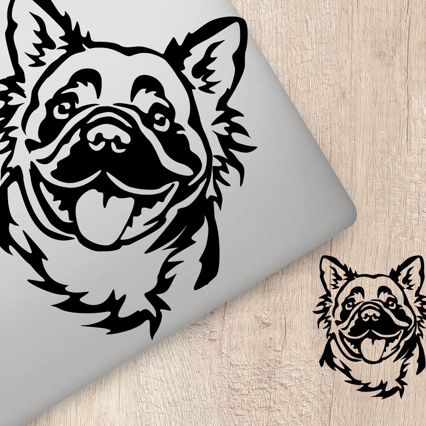 Fluffy French Bulldog Sticker