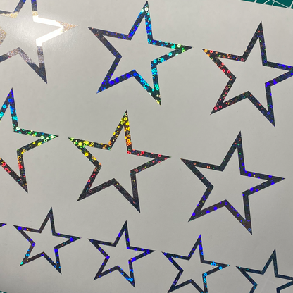 Holographic Star Stickers