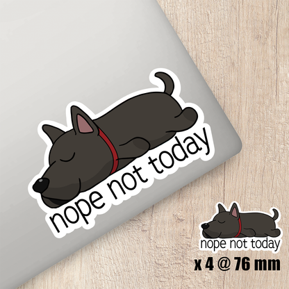 Great Dane Nope Not Today Sticker