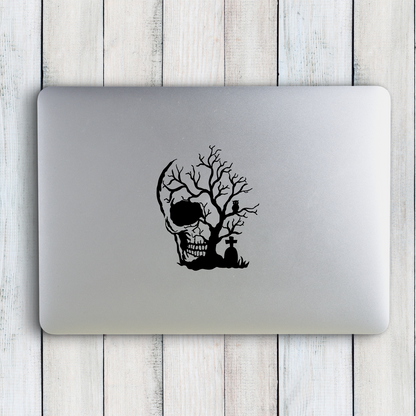 Skull Cemetery Sticker