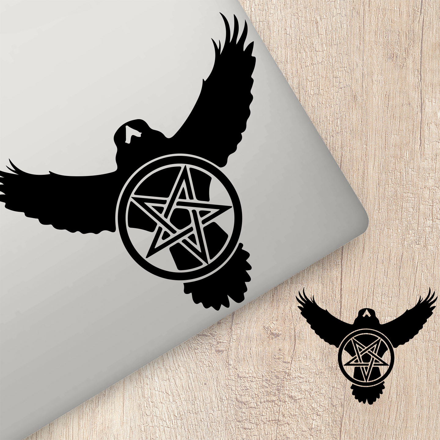 Crow Pentagram Sticker