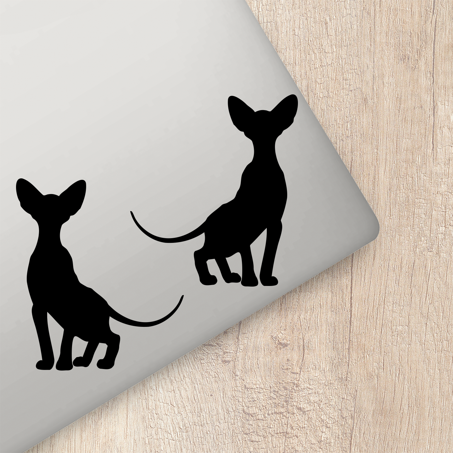 Peterbald Cat Silhouette Stickers