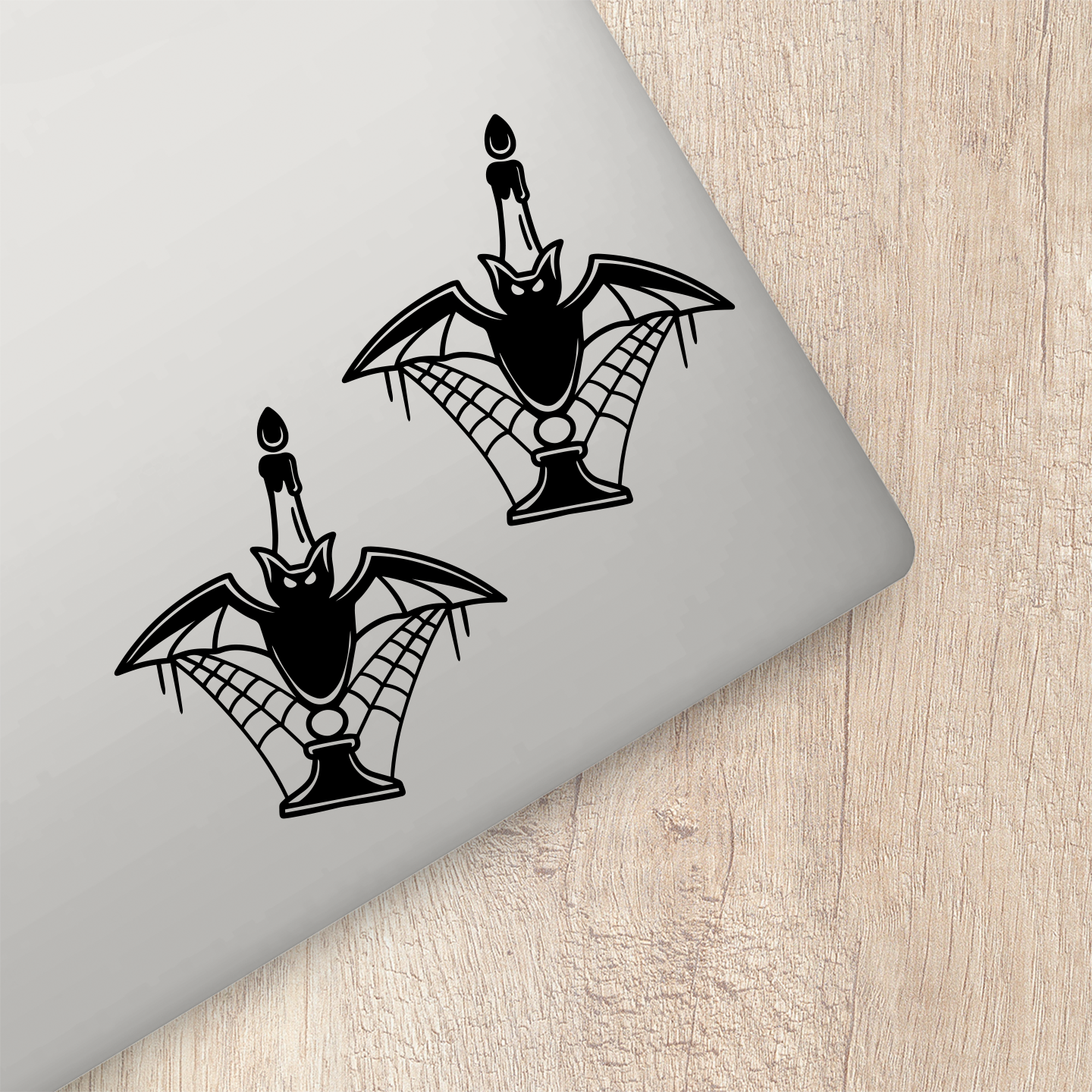 Bat Candle Stick Holder Stickers