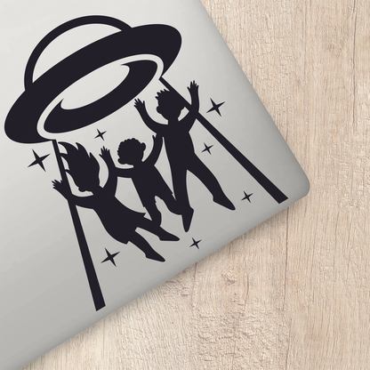 Family Abduction UFO Sticker