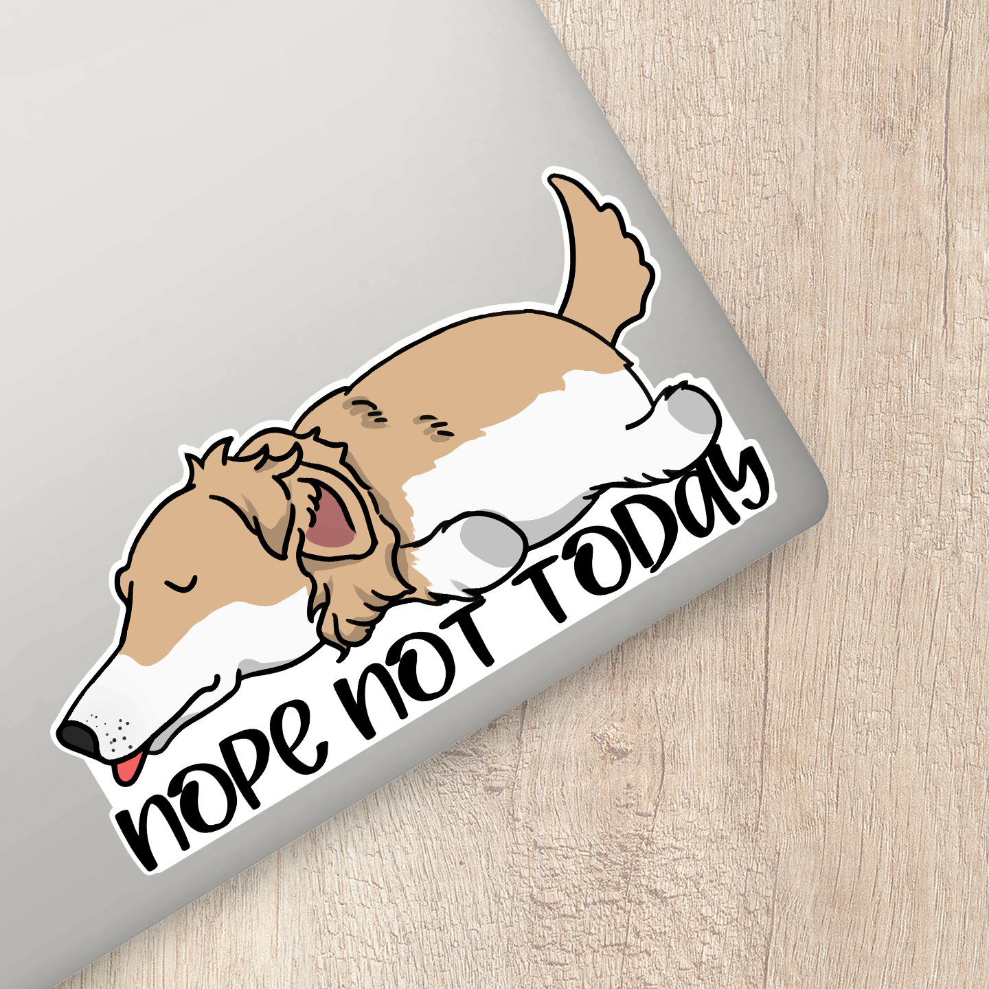 Borzoi Nope Not Today Sticker