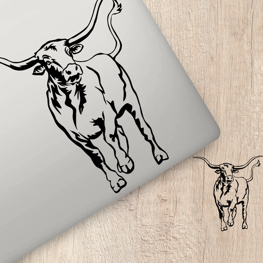 Texas Longhorn Bull Sticker