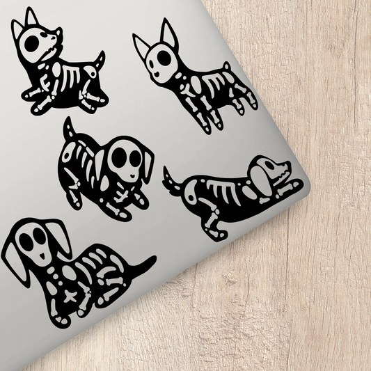 Skeleton Dog Stickers
