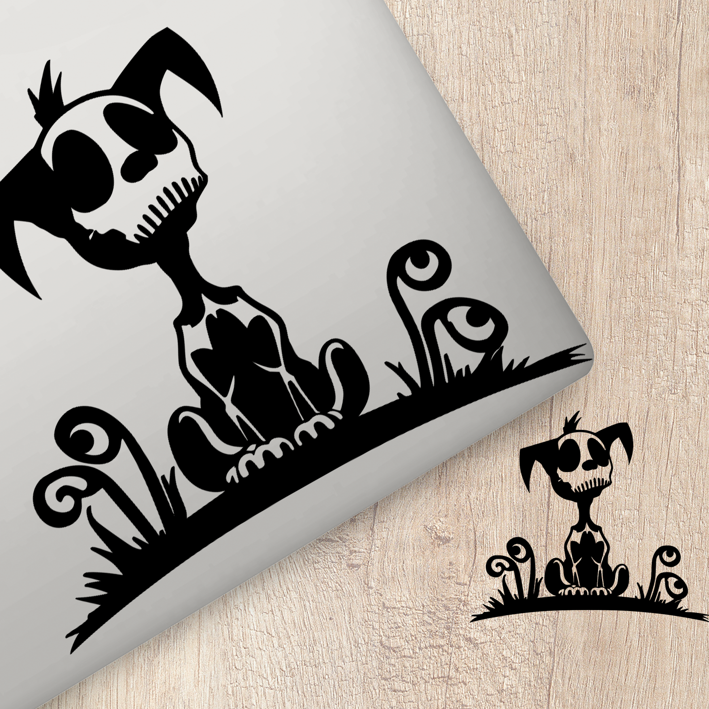 Skull Dog Sticker