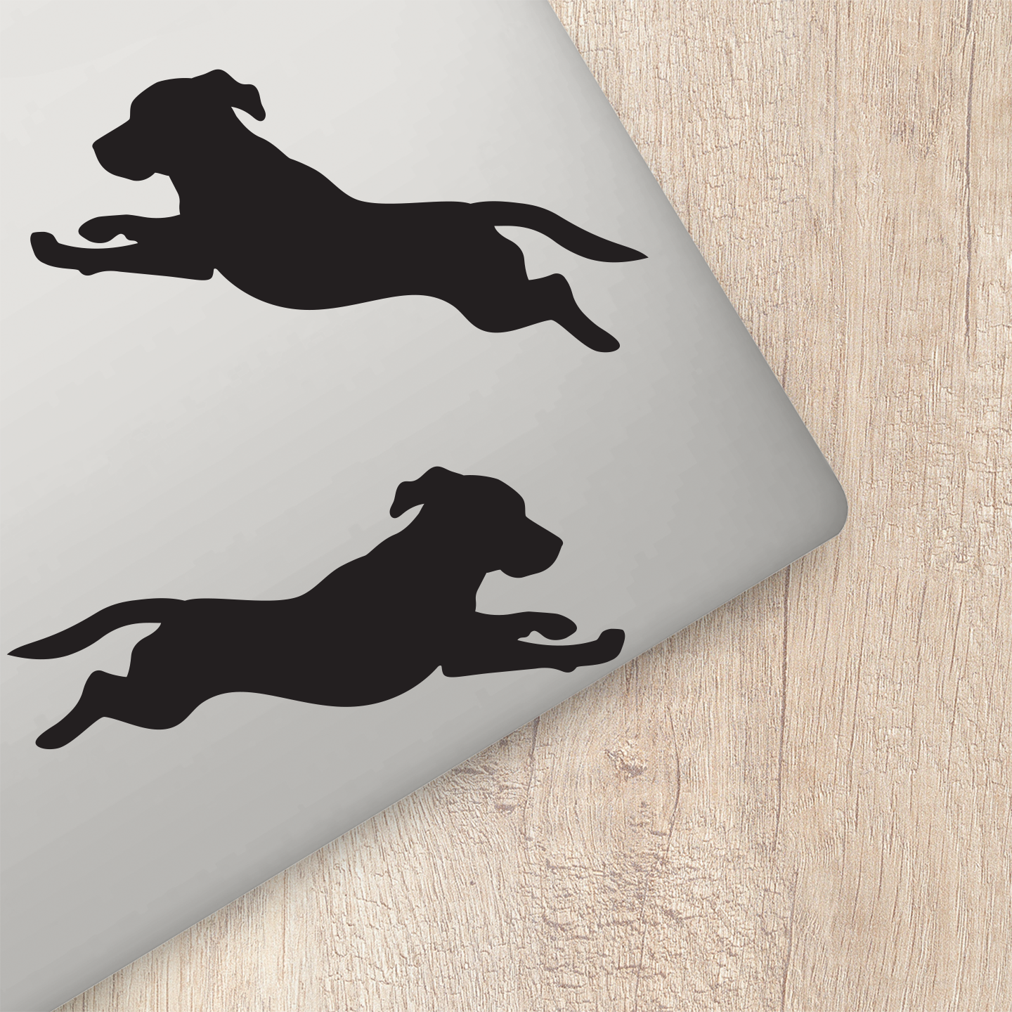 Beagle Silhouette Running Stickers